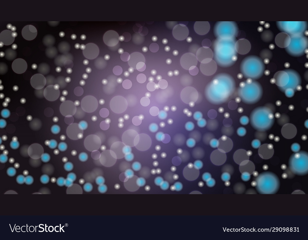 Abstract blue blurred background with bokeh Vector Image