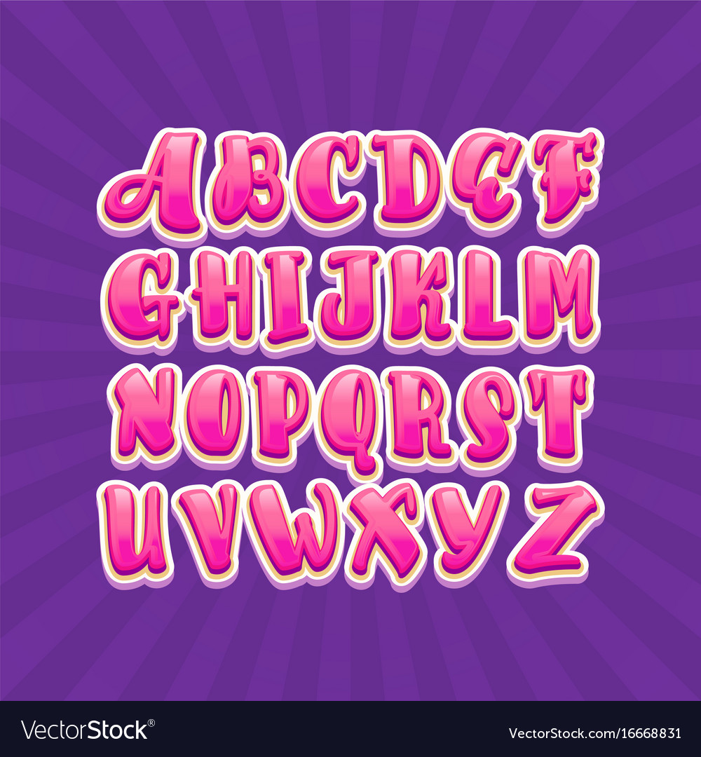 Alphabet game font unique custom