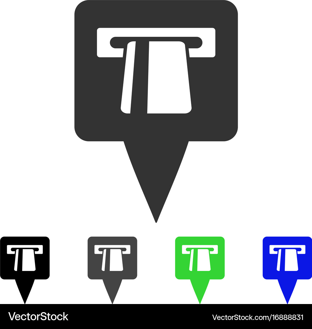 Atm pointer flat icon Royalty Free Vector Image