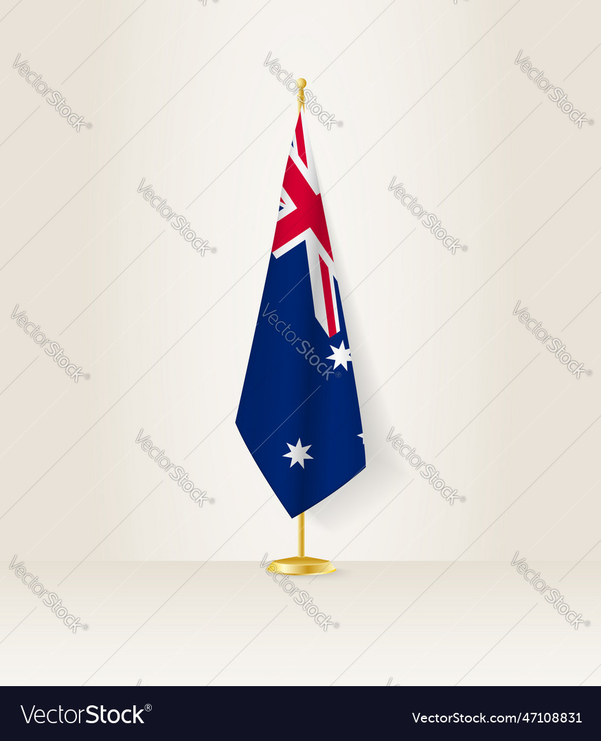 Australia flag on a stand