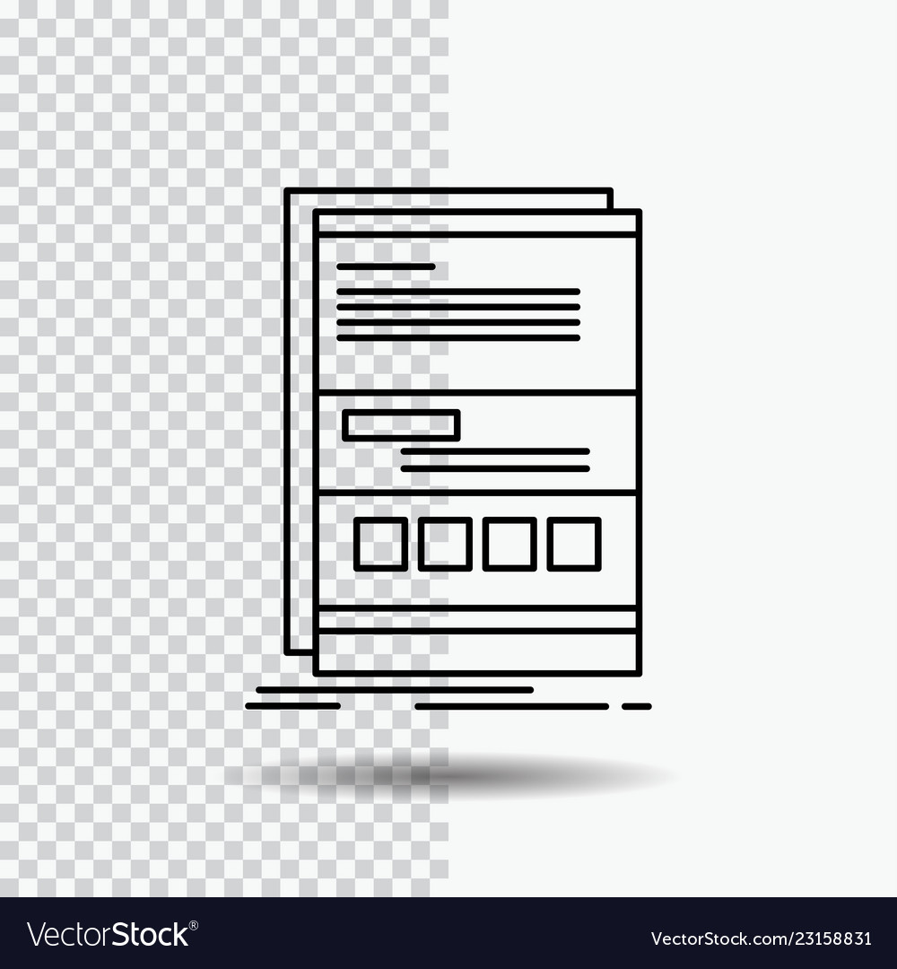Browser dynamic internet page responsive line Vector Image Browser dynamic internet page responsive line