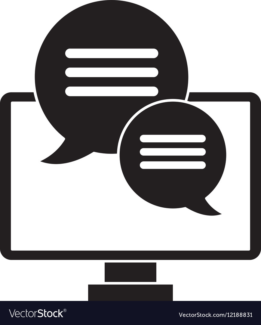 Computer conversation communication bubble speech