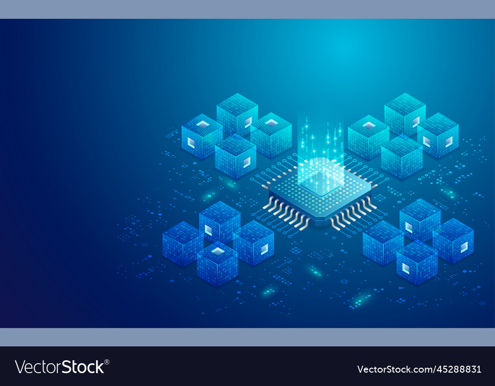 Concept of quantum computing or big data graphic