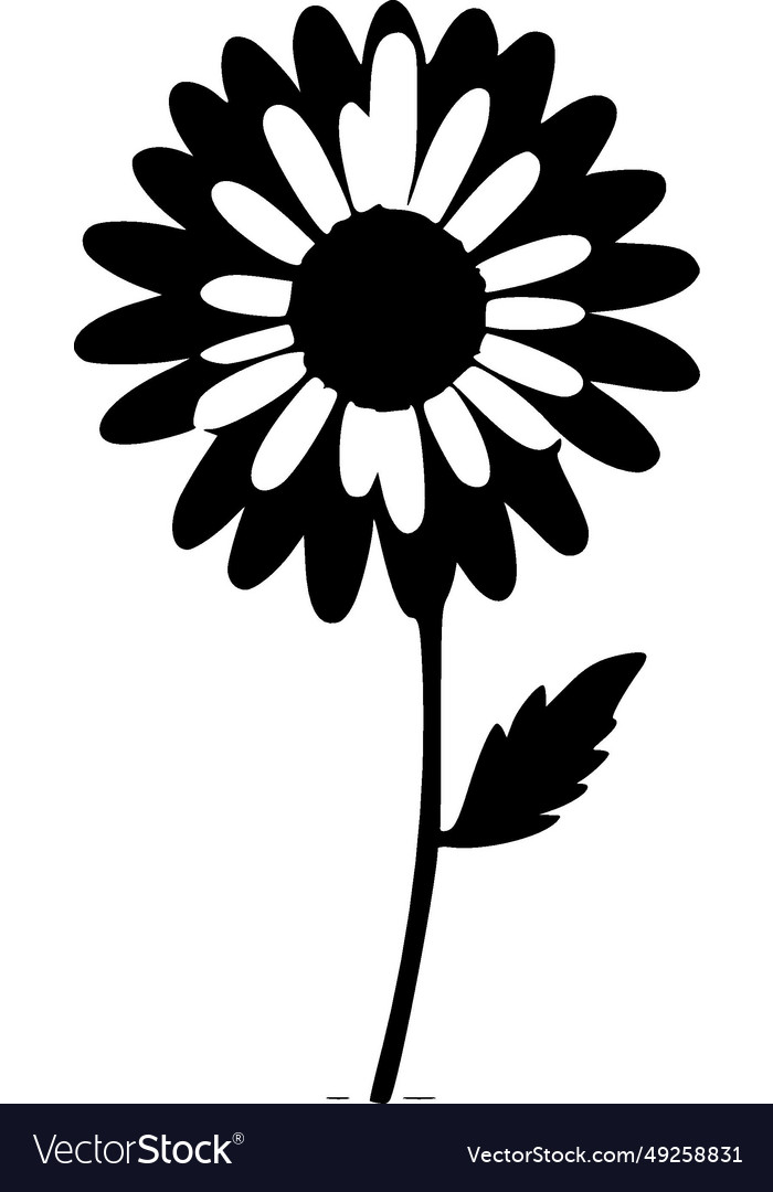 Daisy - minimalist and simple silhouette Vector Image