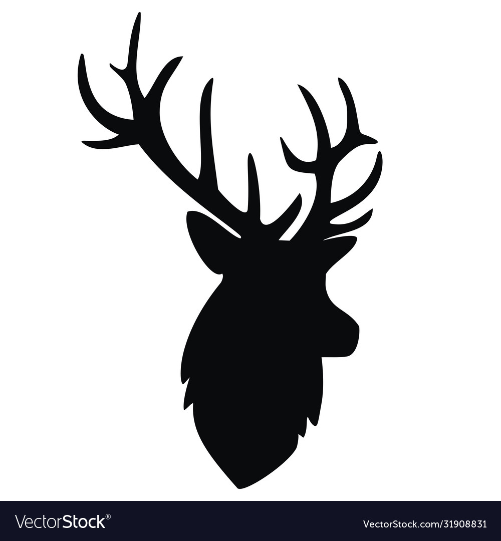 Deer black silhouette icon