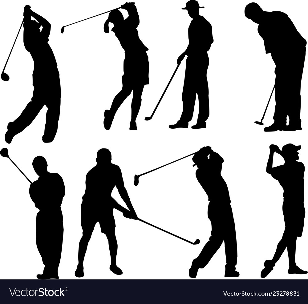 Golf Players Royalty Free Vector Image - Vectorstock