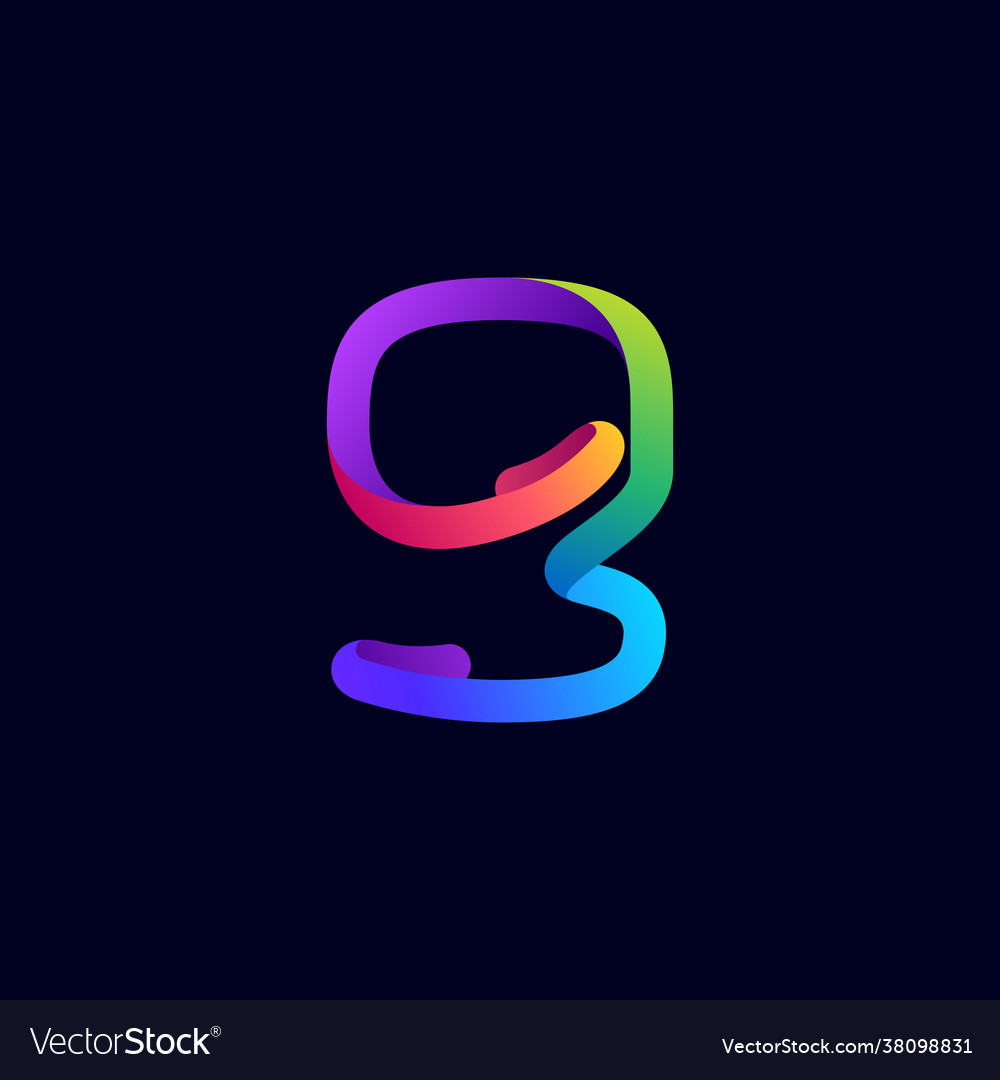 Nummer neun Logo gemacht Multicolor Gradienten Neon