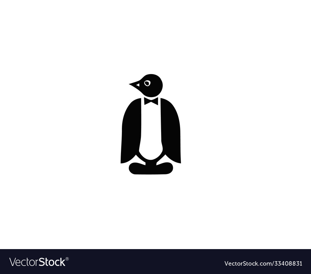 Penguin icon simple for web
