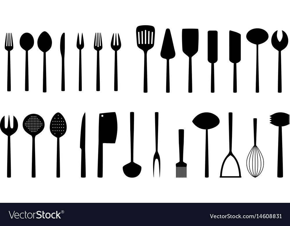 Set of kitchen tools Royalty Free Vector Image