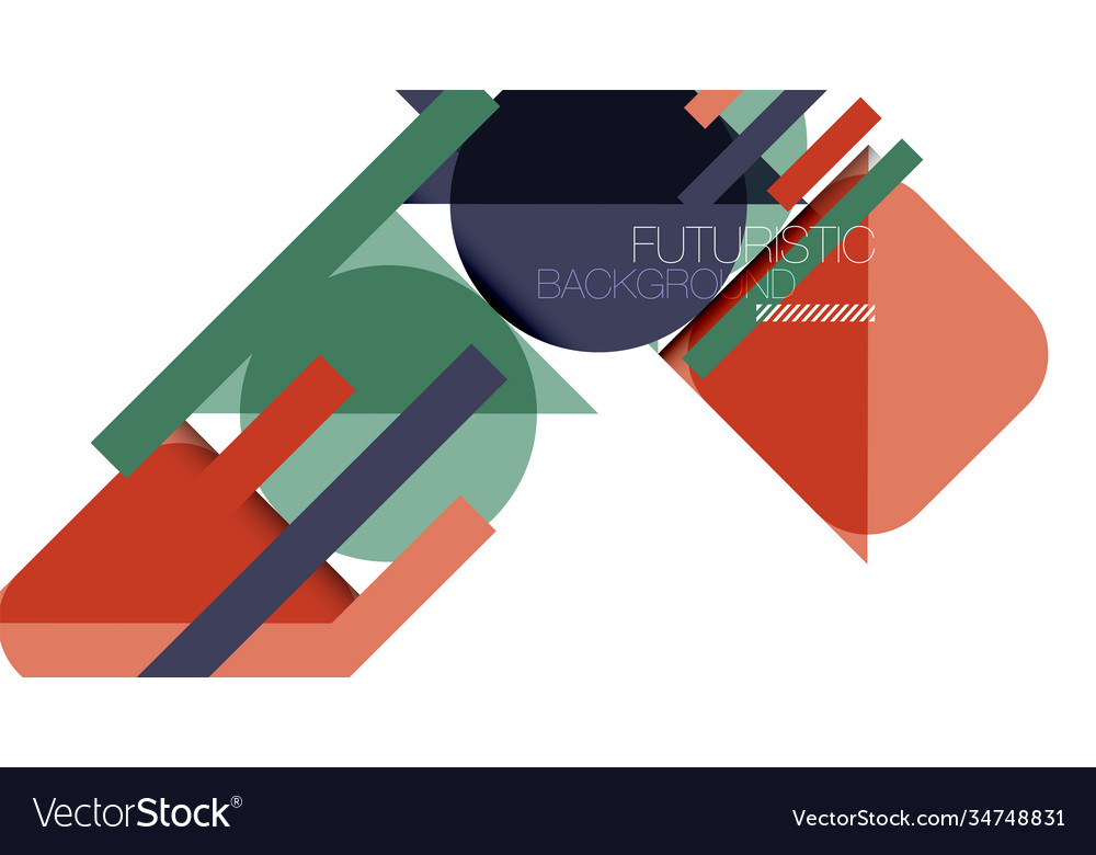 Simple circles and triangles abstract background