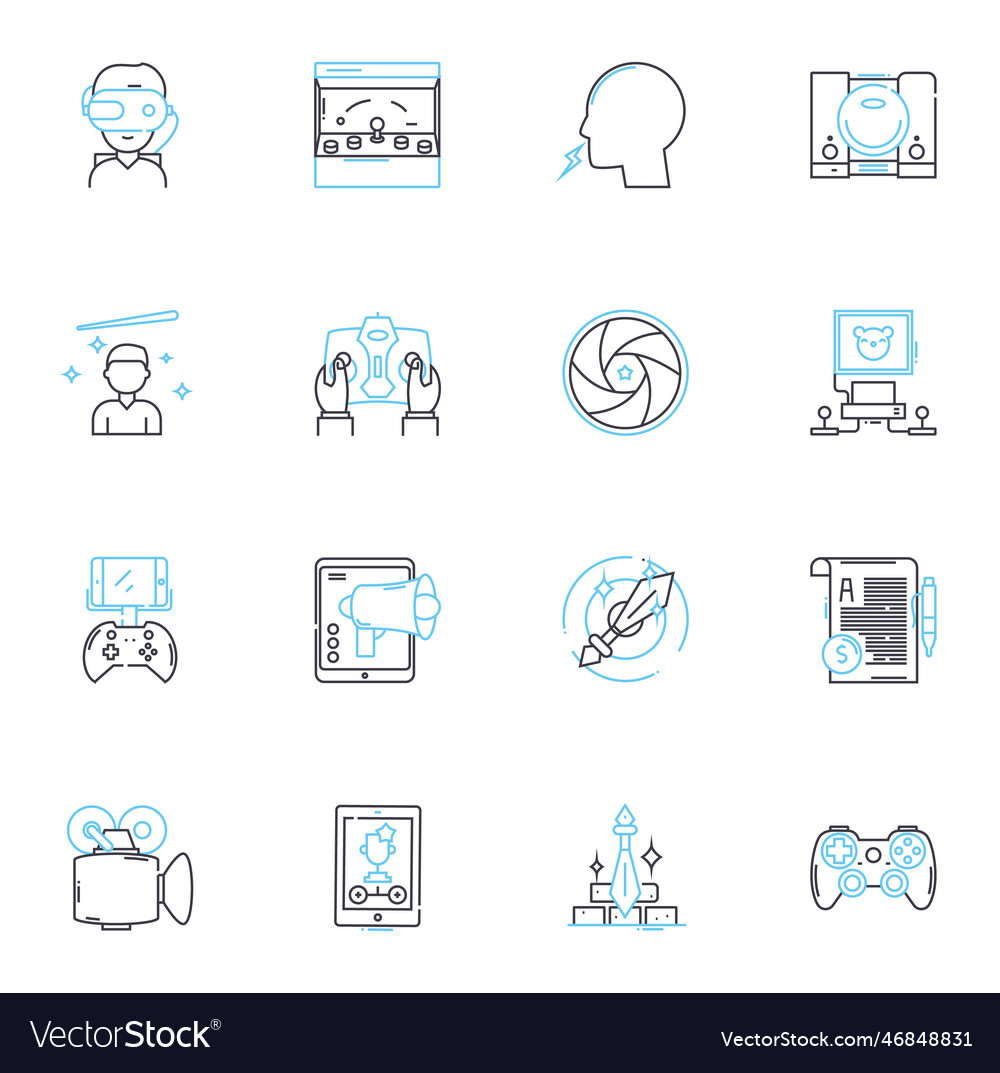 Talkcasting linear icons set conversation Vector Image Talkcasting linear icons set conversation