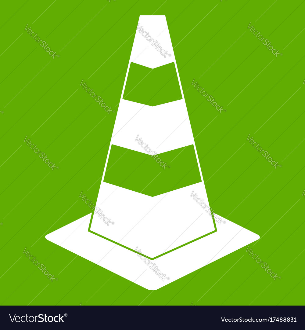 Traffic Cone Icon Green Royalty Free Vector Image 4272