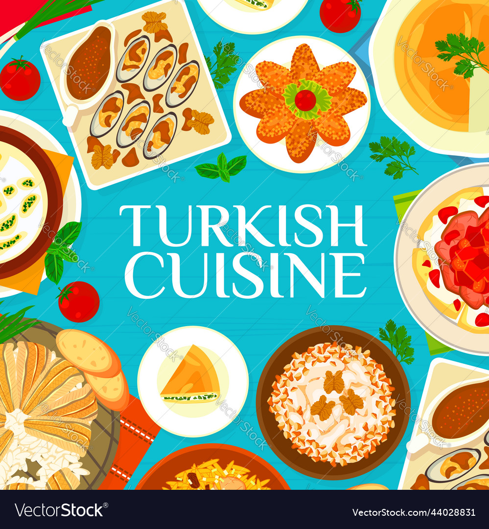 Turkish cuisine menu cover turkey food meal dishes