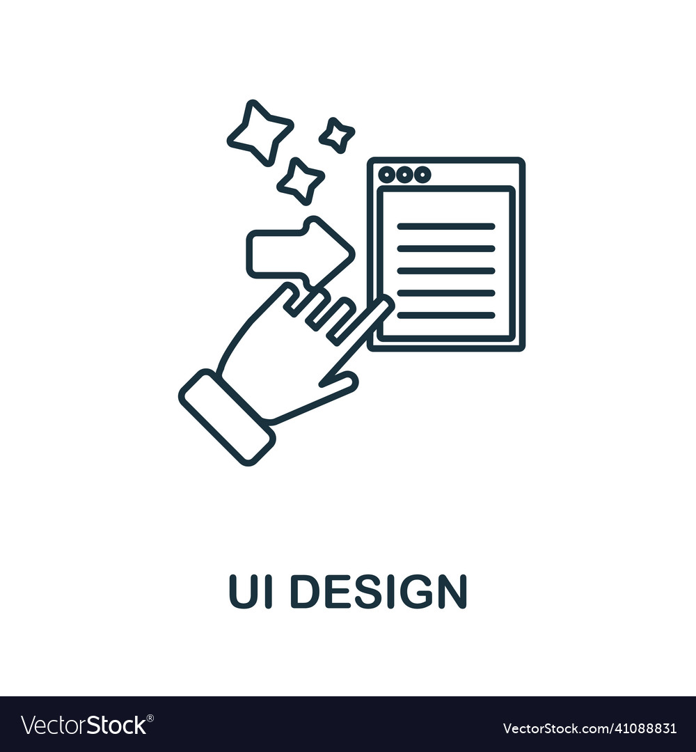 Ui design icon line element from graphic