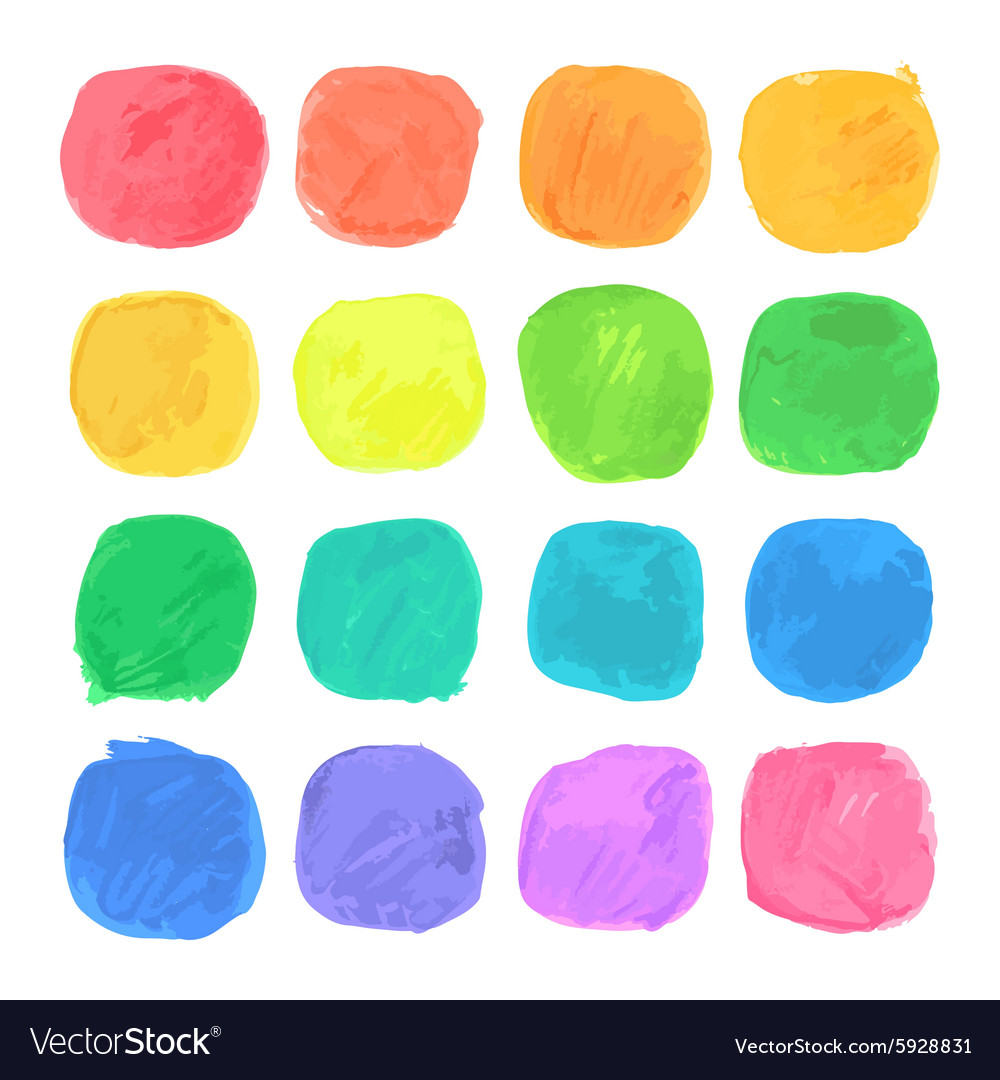 Watercolor blobs set