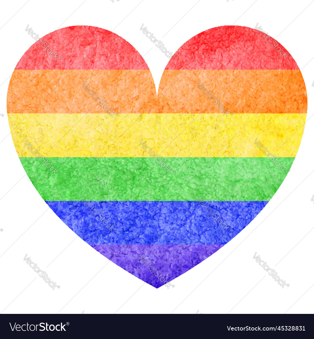 Watercolor rainbow lgbt love wins isolated