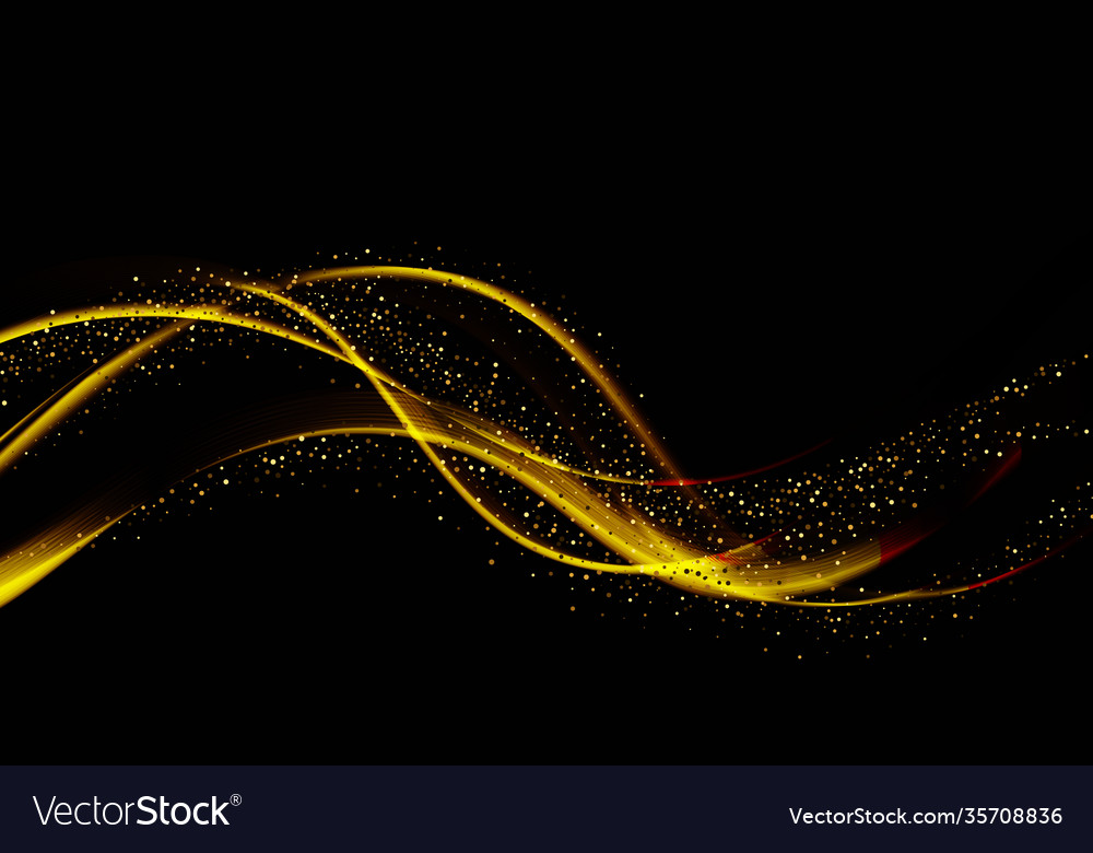 Abstract gold strips design shiny golden moving Vector Image