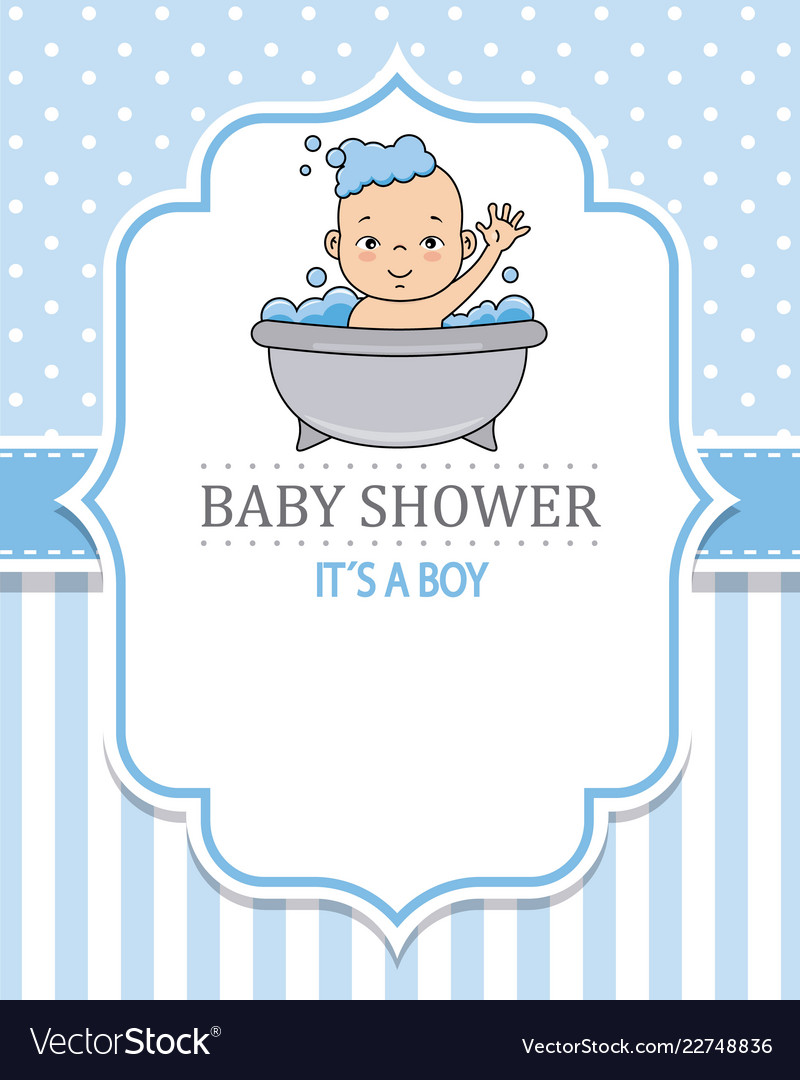 Bashower card Royalty Free Vector Image - VectorStock