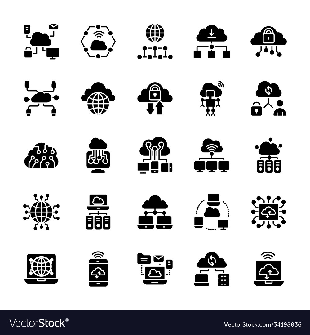 Cloud computing icons