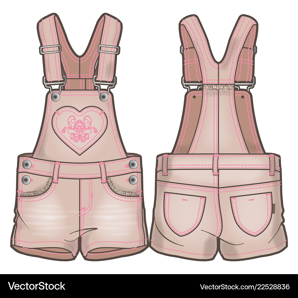 Colored tech sketch of an overall Royalty Free Vector Image