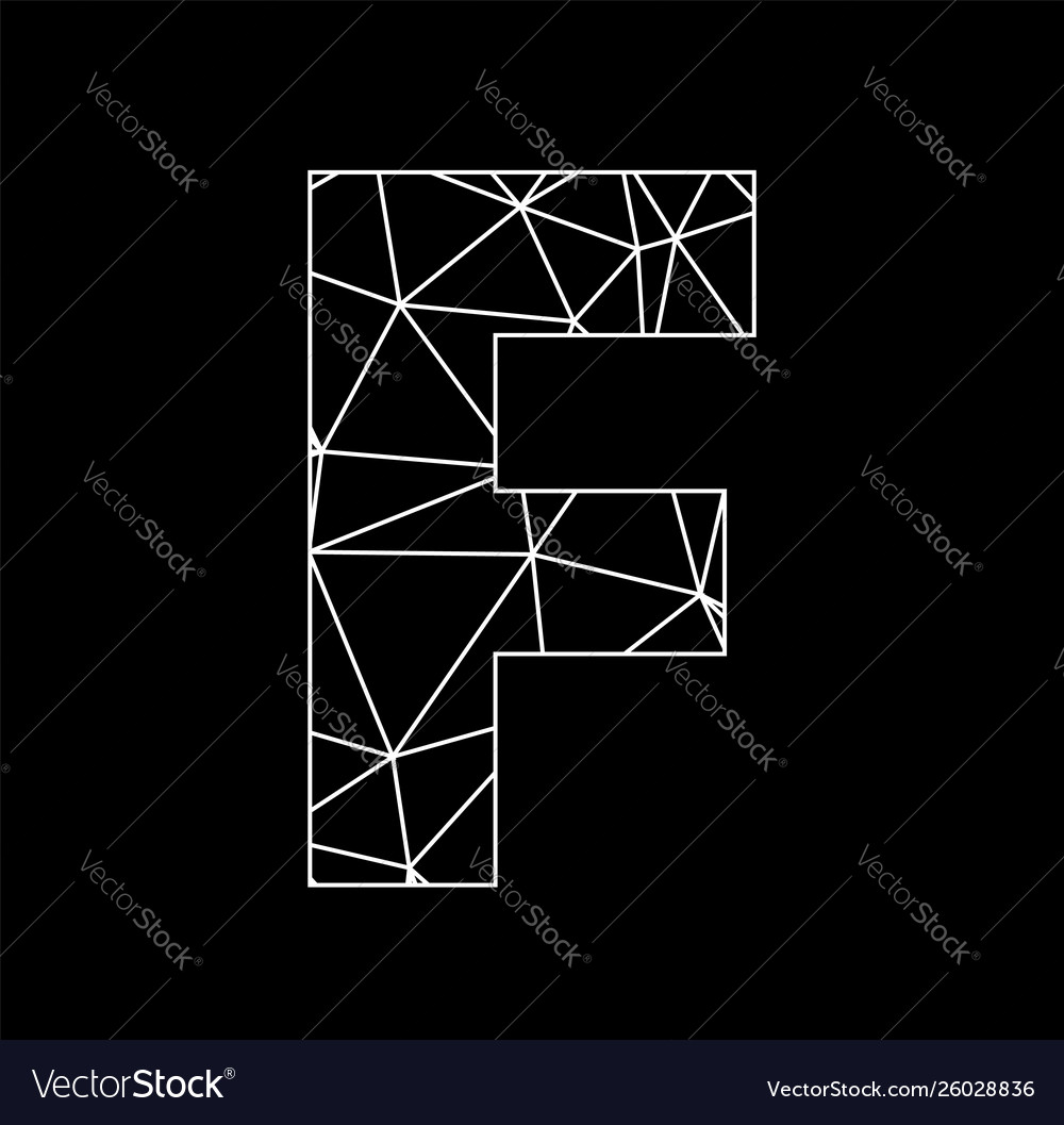 F geometric triangle block chain font