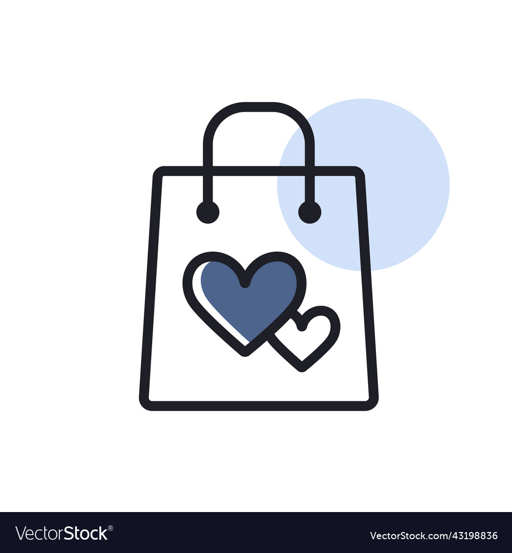 Gist Tasche mit Herz isolierten Symbol-Graphen Symbol vector image Gist Tasche mit Herz isolierten Symbol-Graphen Symbol