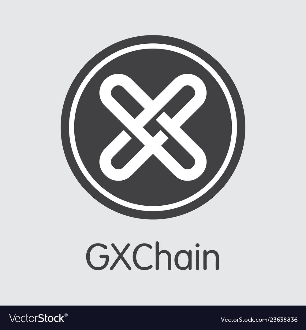 Gxs - gxchain the icon of money or market emblem vector image Gxs - gxchain the icon of money or market emblem