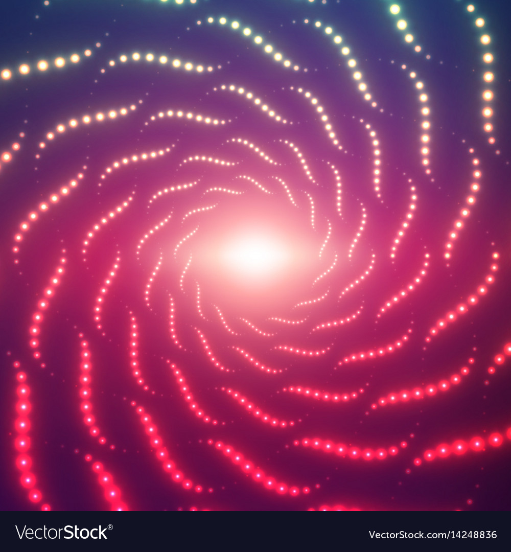 Infinite spirals tunnel of shining