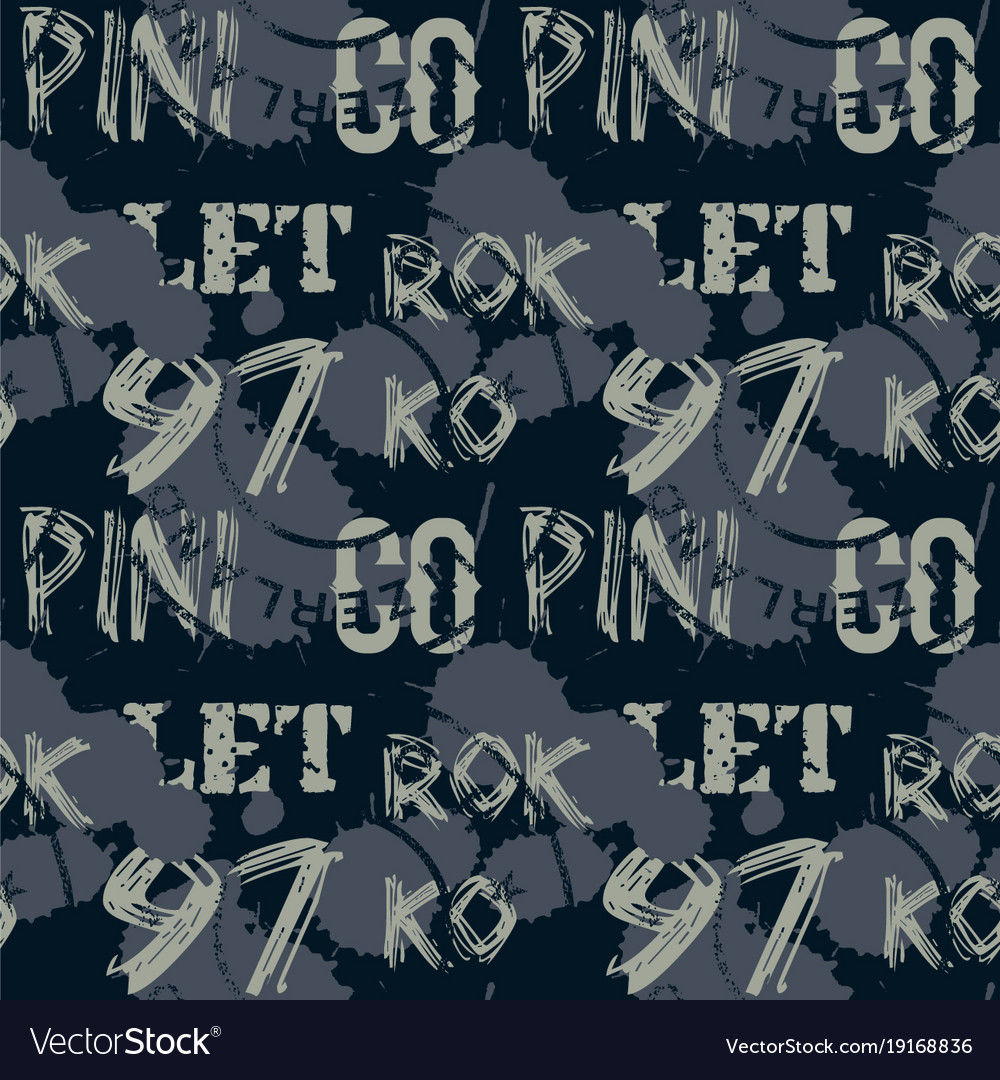 Letters and numbers abstract seamless pattern