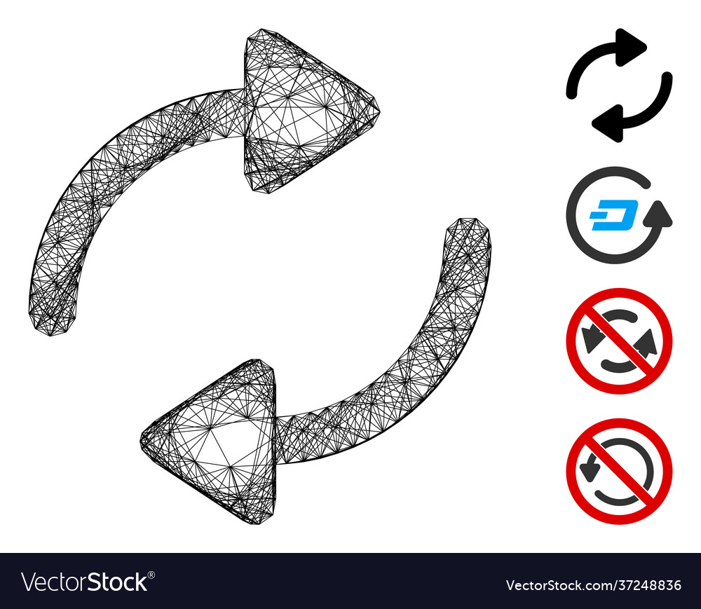 Linear refresh mesh vector image Linear refresh mesh