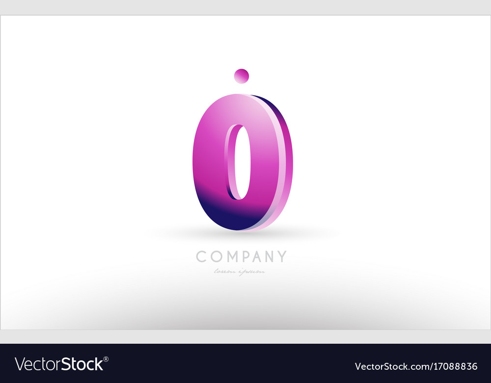 Nummer 0 schwarz weiß rosa Logo-Icon Design