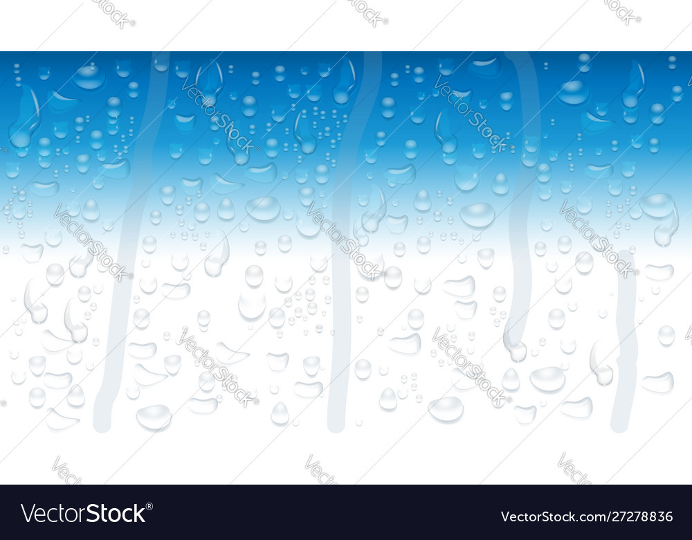 Rain drops on transparent glass fluid