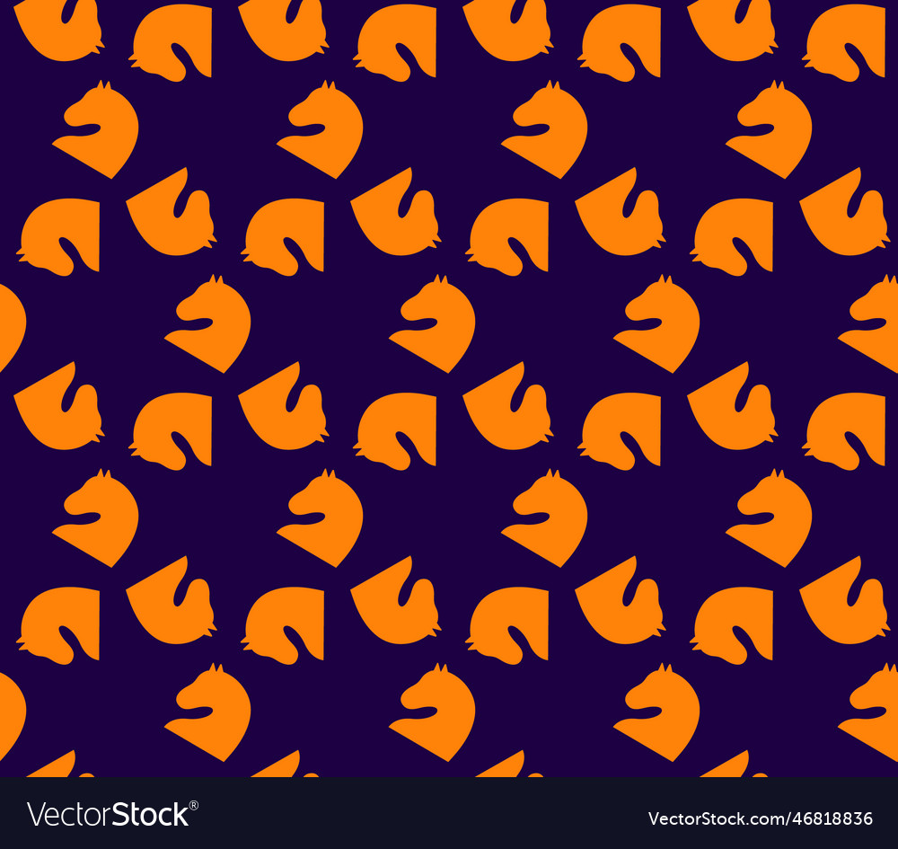 Seamless pattern with chess knight endless