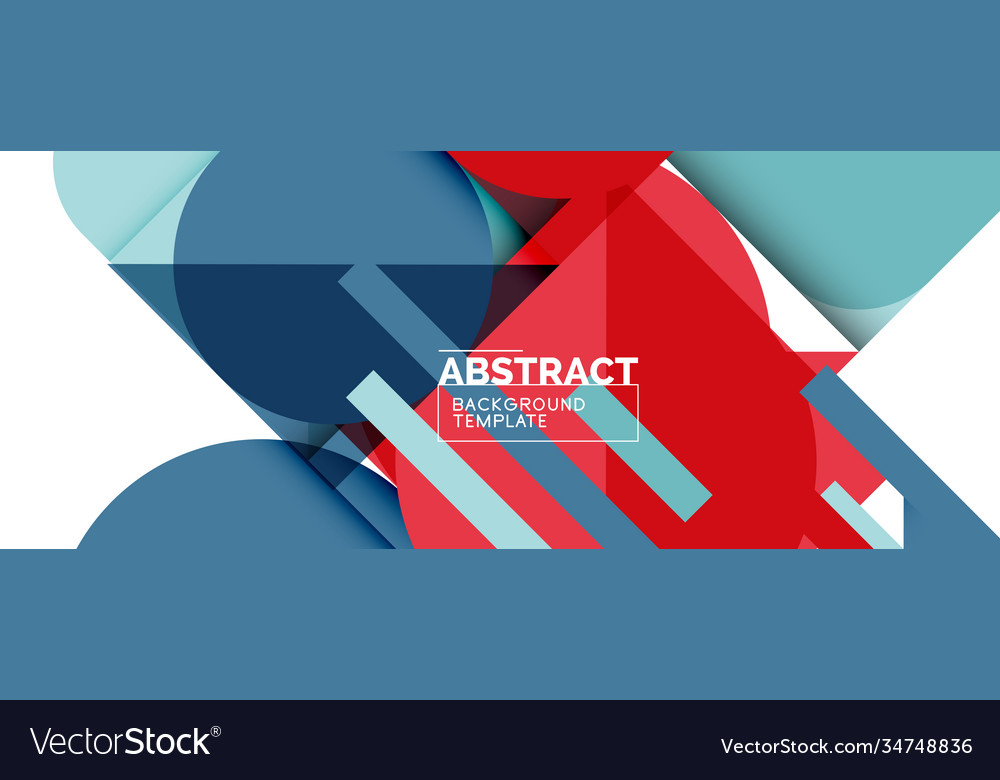 Simple circles and triangles abstract background