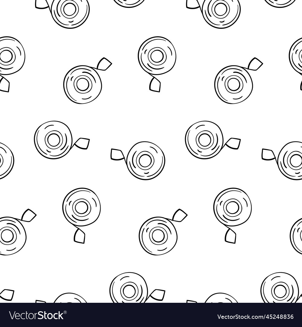 Tape roll pattern vector image Tape roll pattern