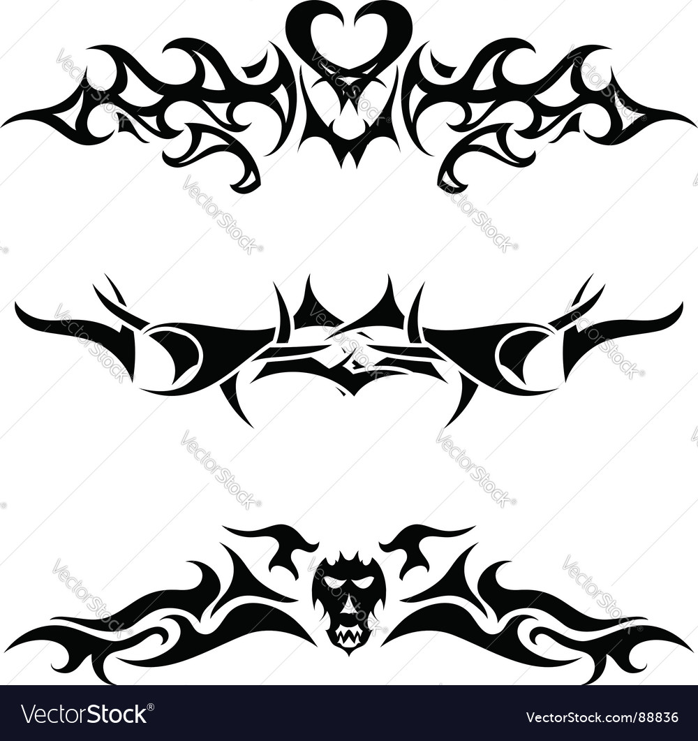 Tattoos set Royalty Free Vector Image - VectorStock