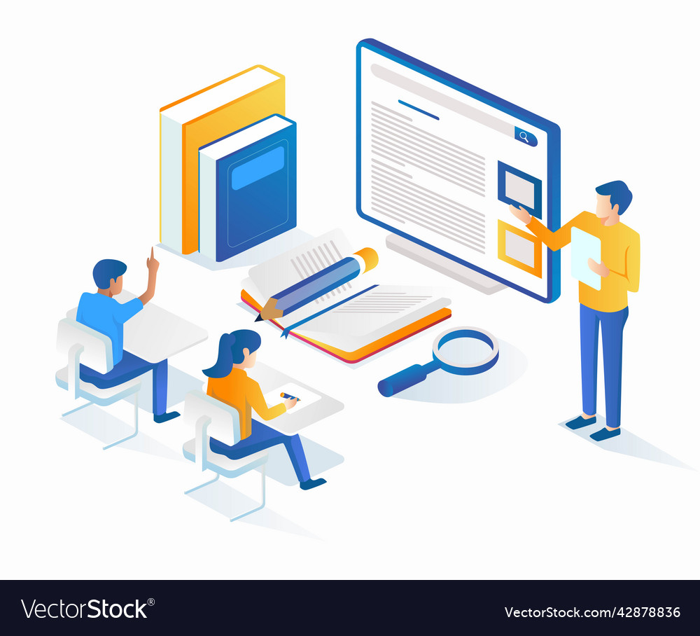 Teachers and students learn in class