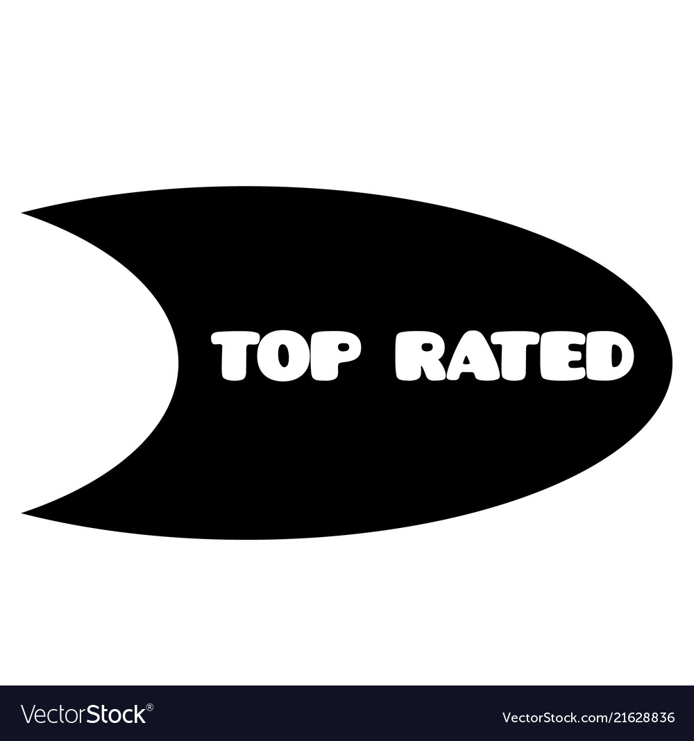 Top rated stamp on white Royalty Free Vector Image