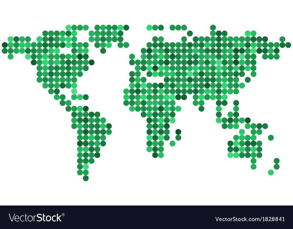 Abstract World Map with Dots