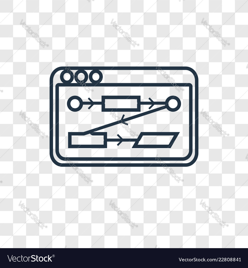 Algorithm concept linear icon isolated vector image Algorithm concept linear icon isolated