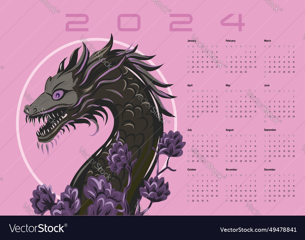 Calendar dragon 2024 poster