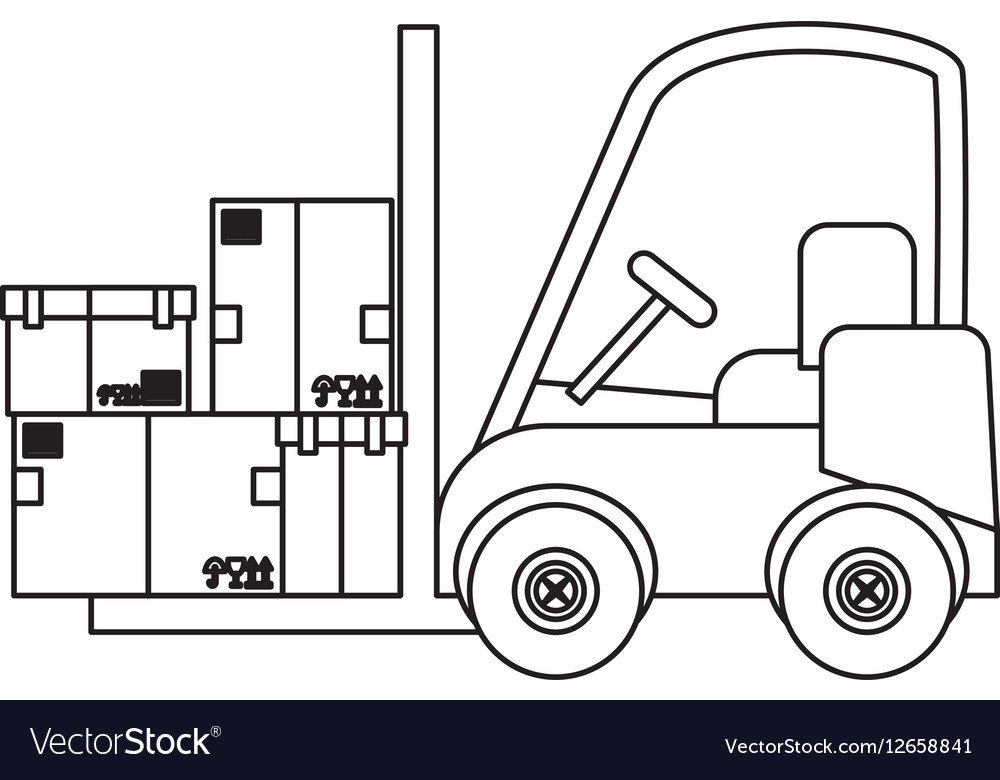 Cargo shipping or handling related icons image