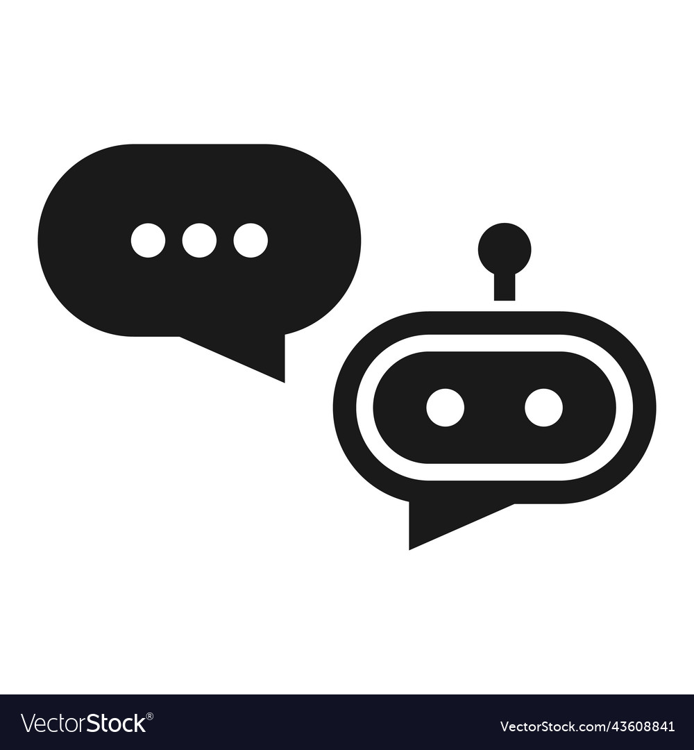 Chat bot icon robot virtual assistant