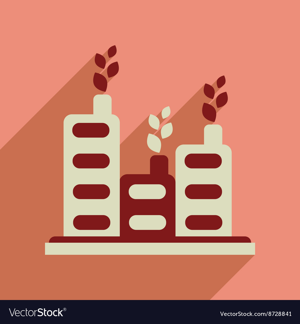 Flat web icon with long shadow