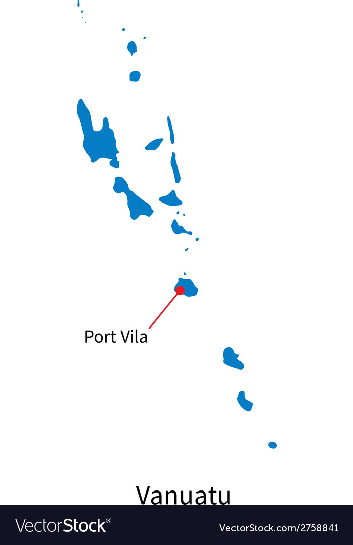 Landkarte von Vanuatu & Hafen Vila