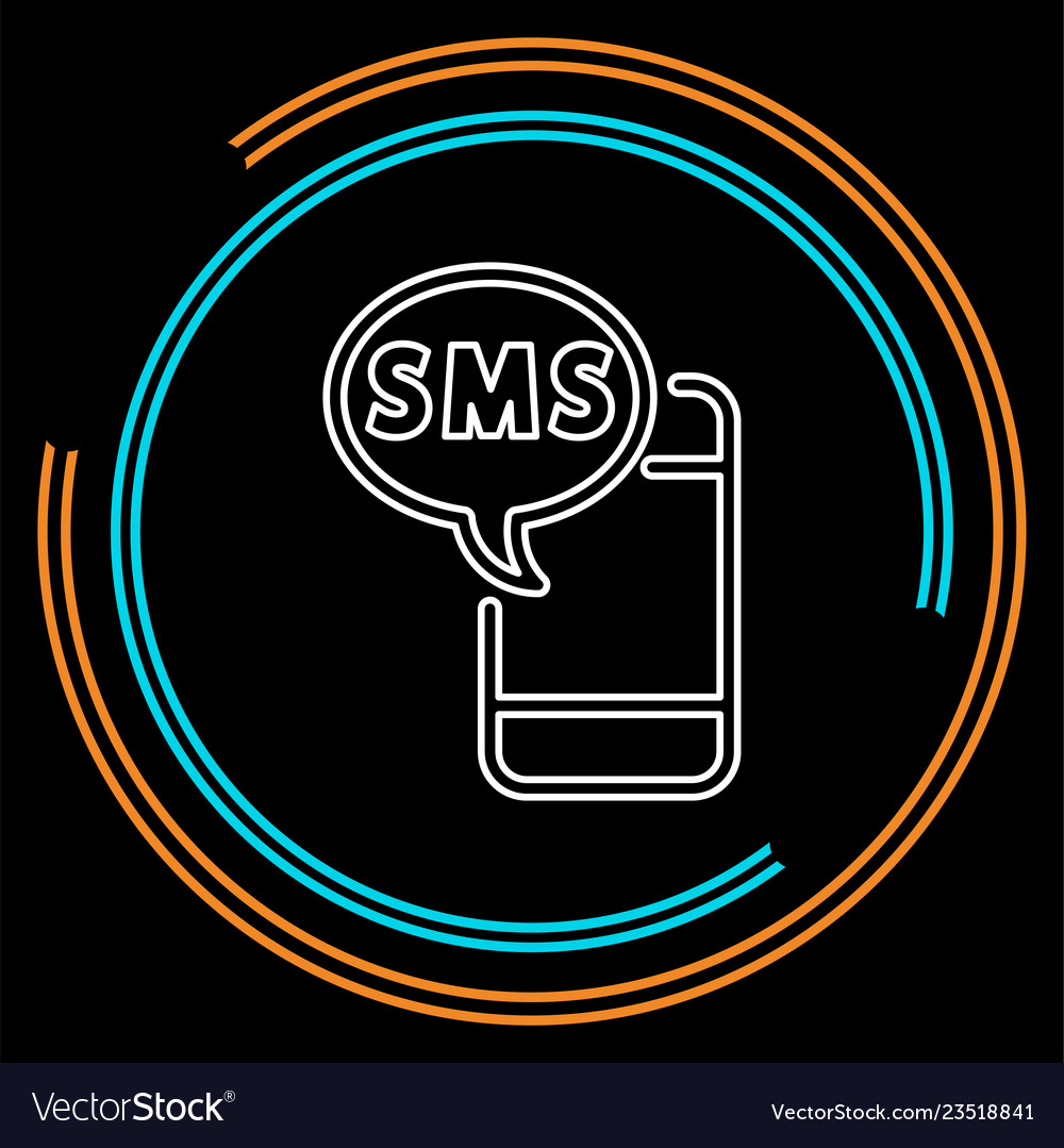Mobile with text message icon