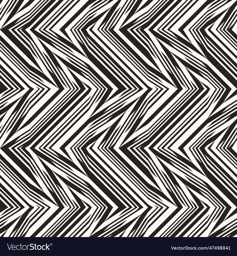 Monochrome variegated textured zigzag pattern Vector Image Monochrome variegated textured zigzag pattern