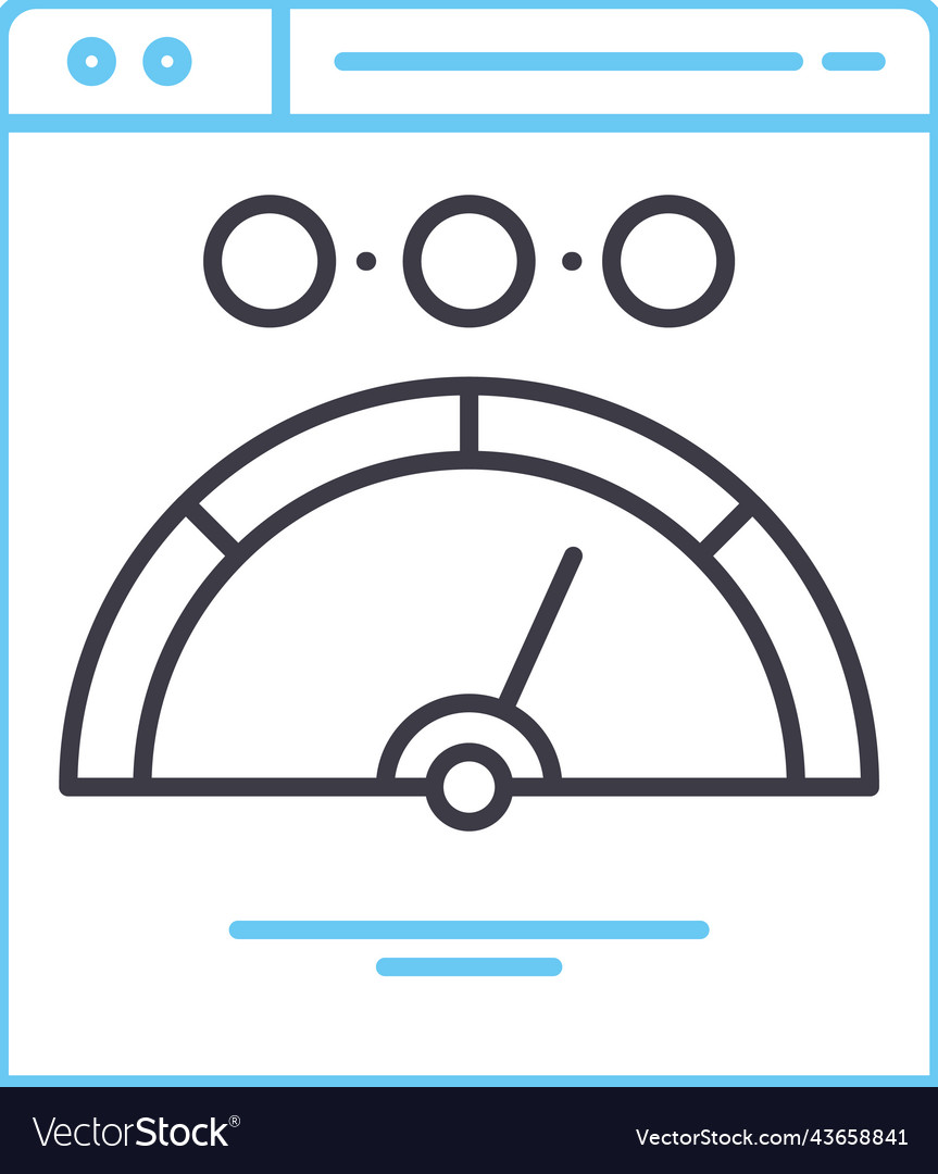 Page loading speed line icon outline symbol