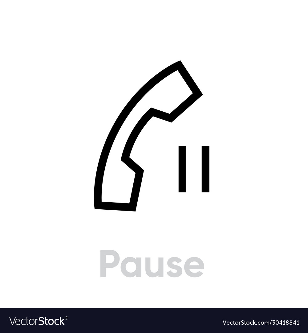 Pause call icon editable line