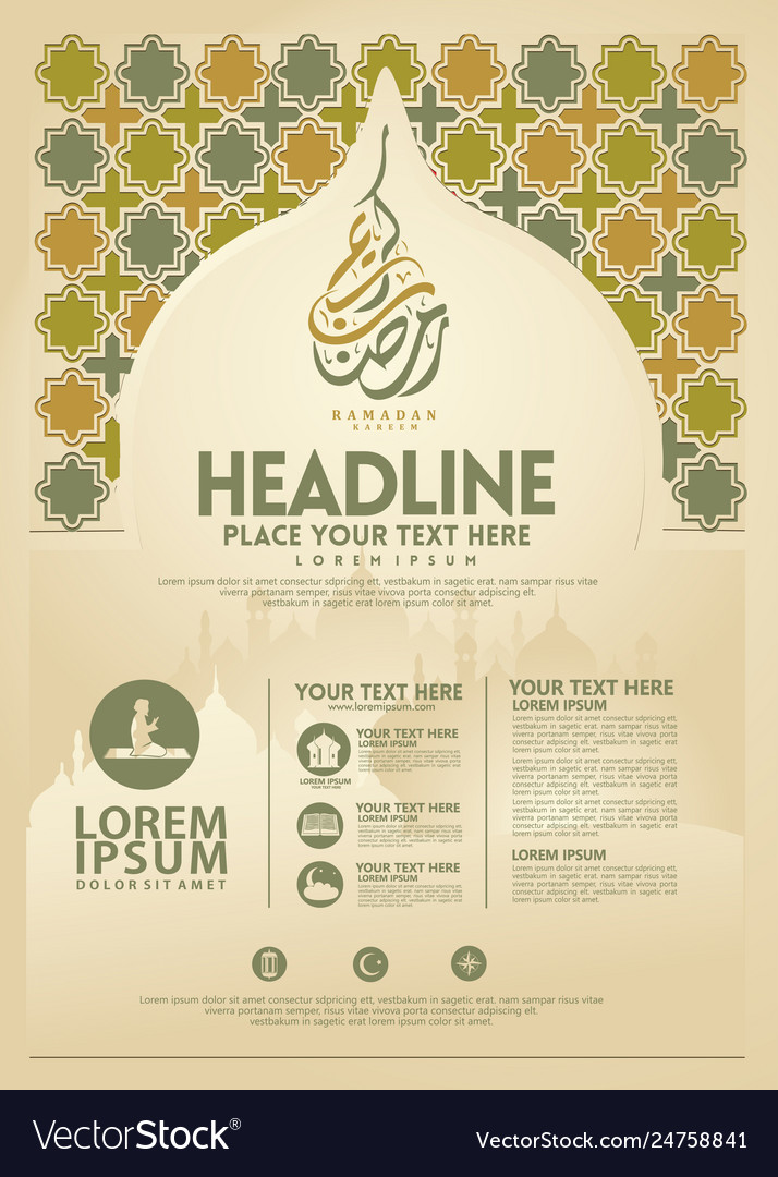 Ramadan kareem poster brochure template and other